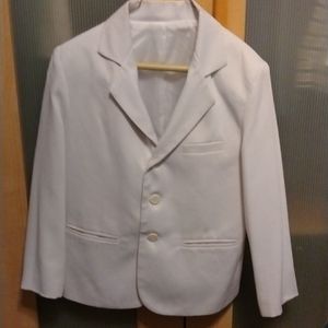 Boys 4 piece white suit size.8